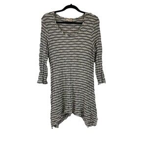 BOGO Tianello Stripe Knit Jersey Jacquard Asbury Tunic JAS-610 Textured Women M